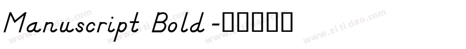 Manuscript Bold字体转换